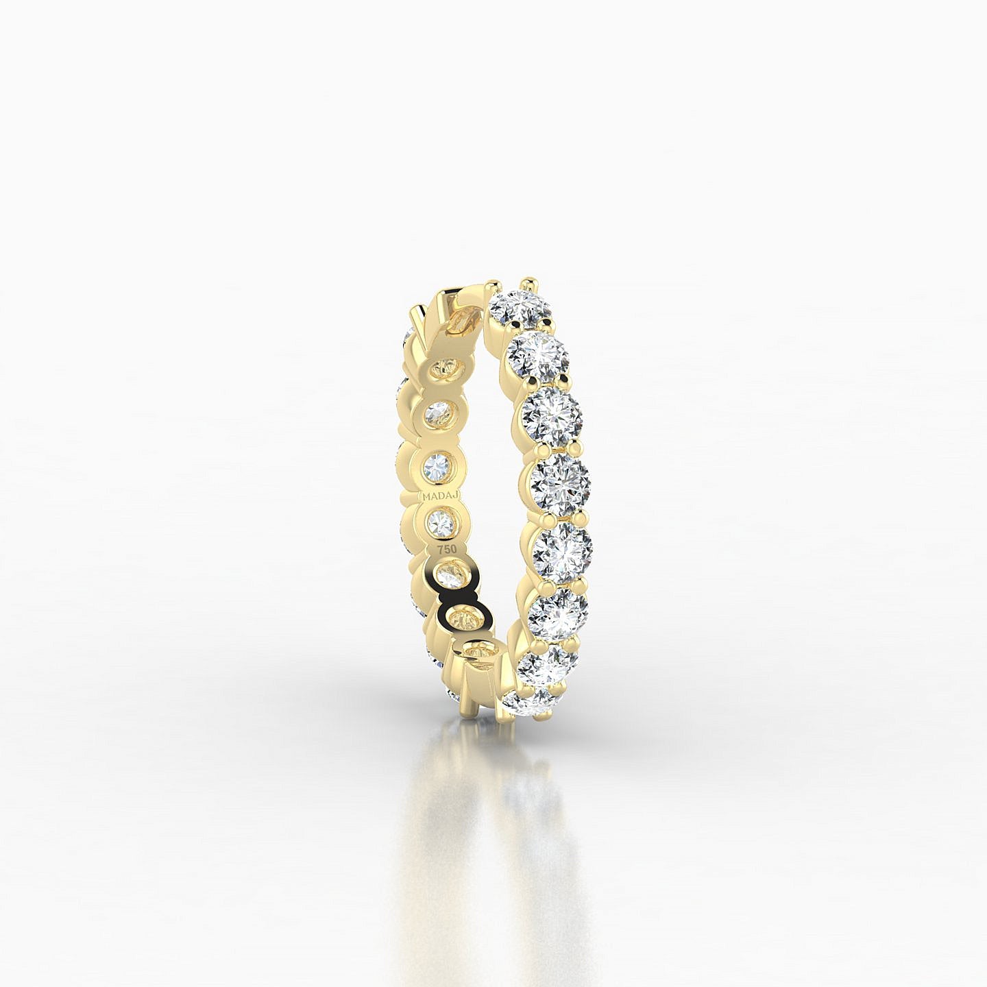 Vesta | 18k Yellow Gold 9.5 mm Diamond Hoop Piercing