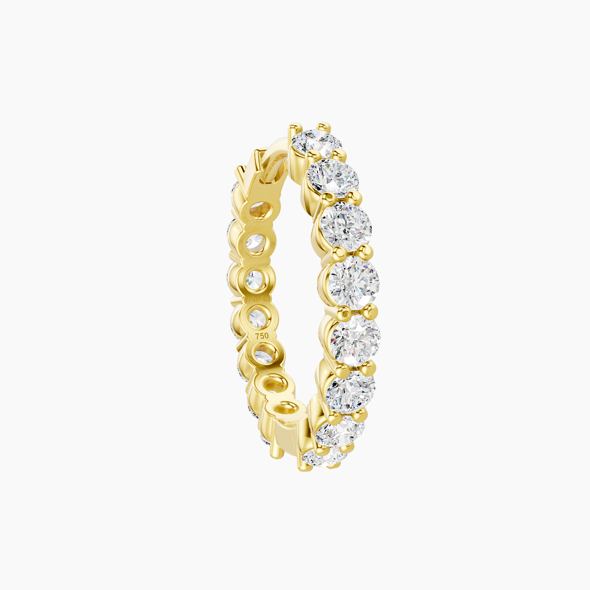 Vesta | 18k Yellow Gold 9.5 mm Diamond Nose Ring Piercing