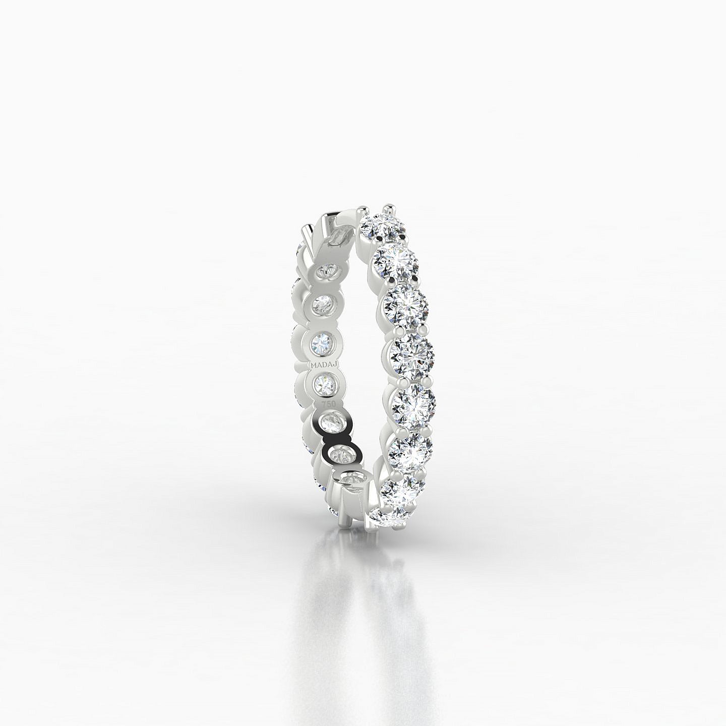 Vesta | 18k White Gold 9.5 mm Diamond Nose Ring Piercing
