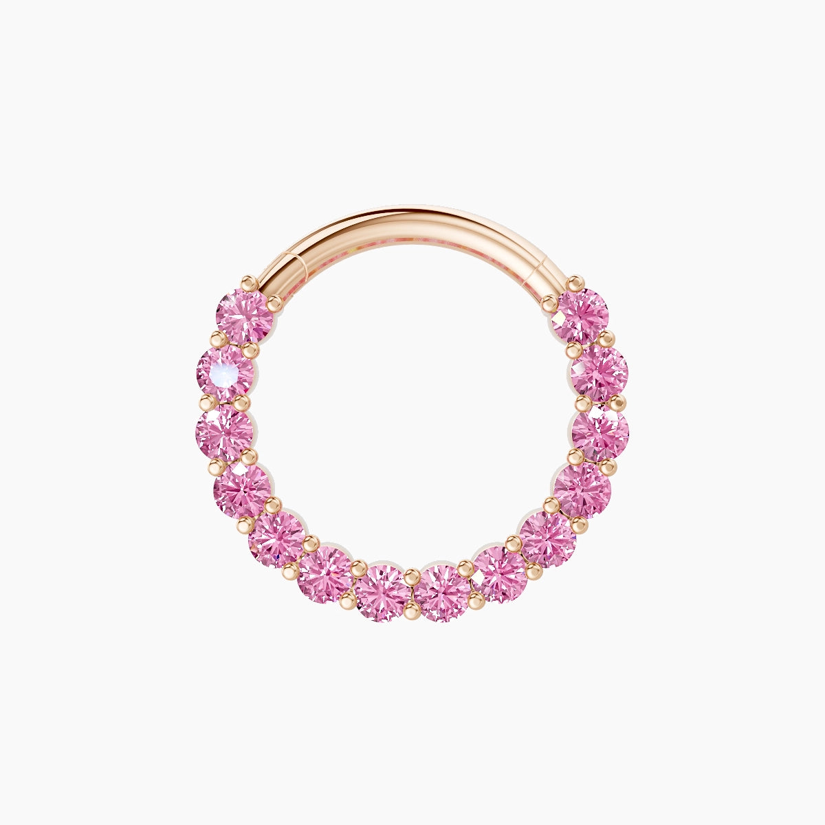 Vesta | 18k Rose Gold 9.5 mm Pink Sapphire Septum Piercing
