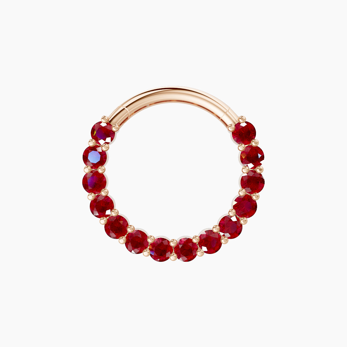 Vesta | 18k Rose Gold 9.5 mm Ruby Septum Piercing