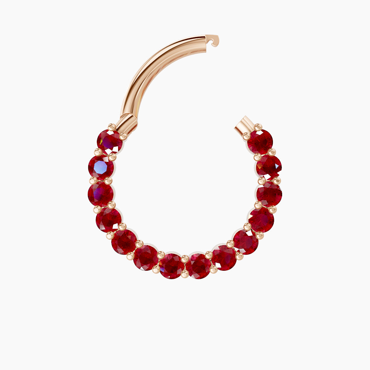 Vesta | 18k Rose Gold 9.5 mm Ruby Septum Piercing