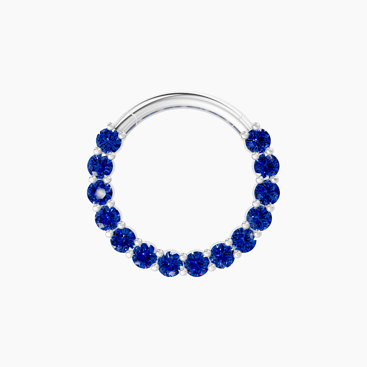 Vesta | 18k White Gold 9.5 mm Sapphire Septum Piercing