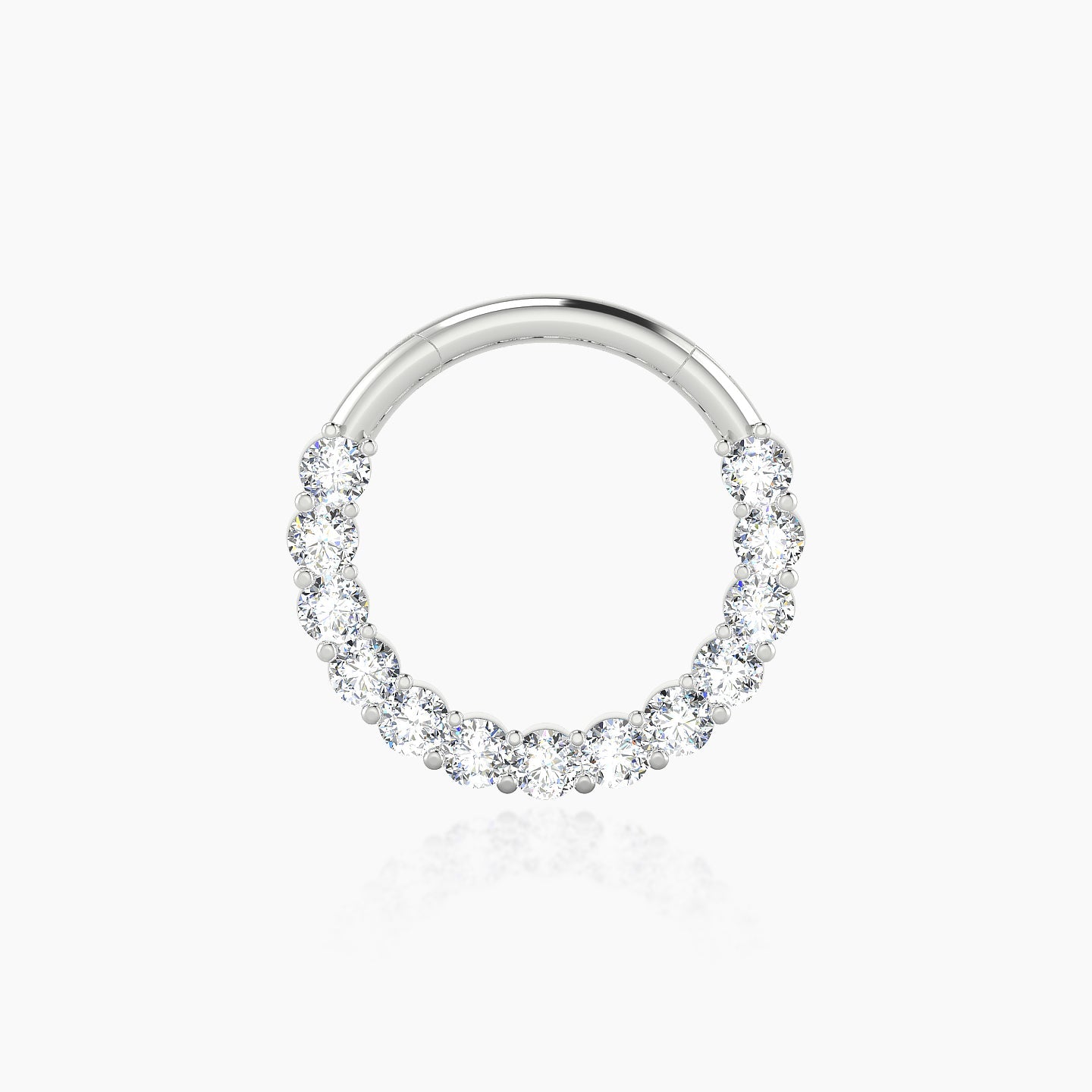 Vesta | 18k White Gold 9.5 mm Diamond Septum Piercing