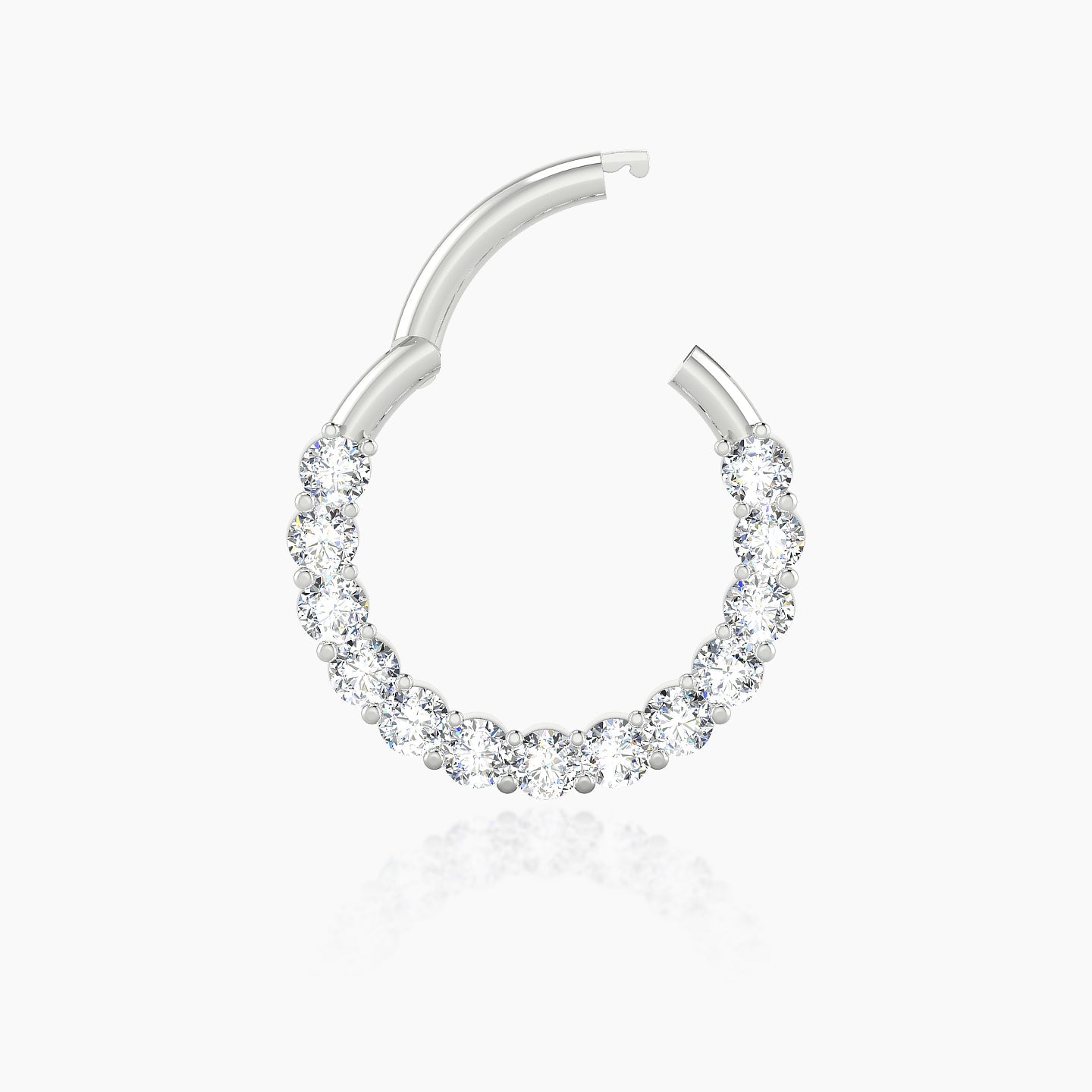 Vesta | 18k White Gold 9.5 mm Diamond Septum Piercing