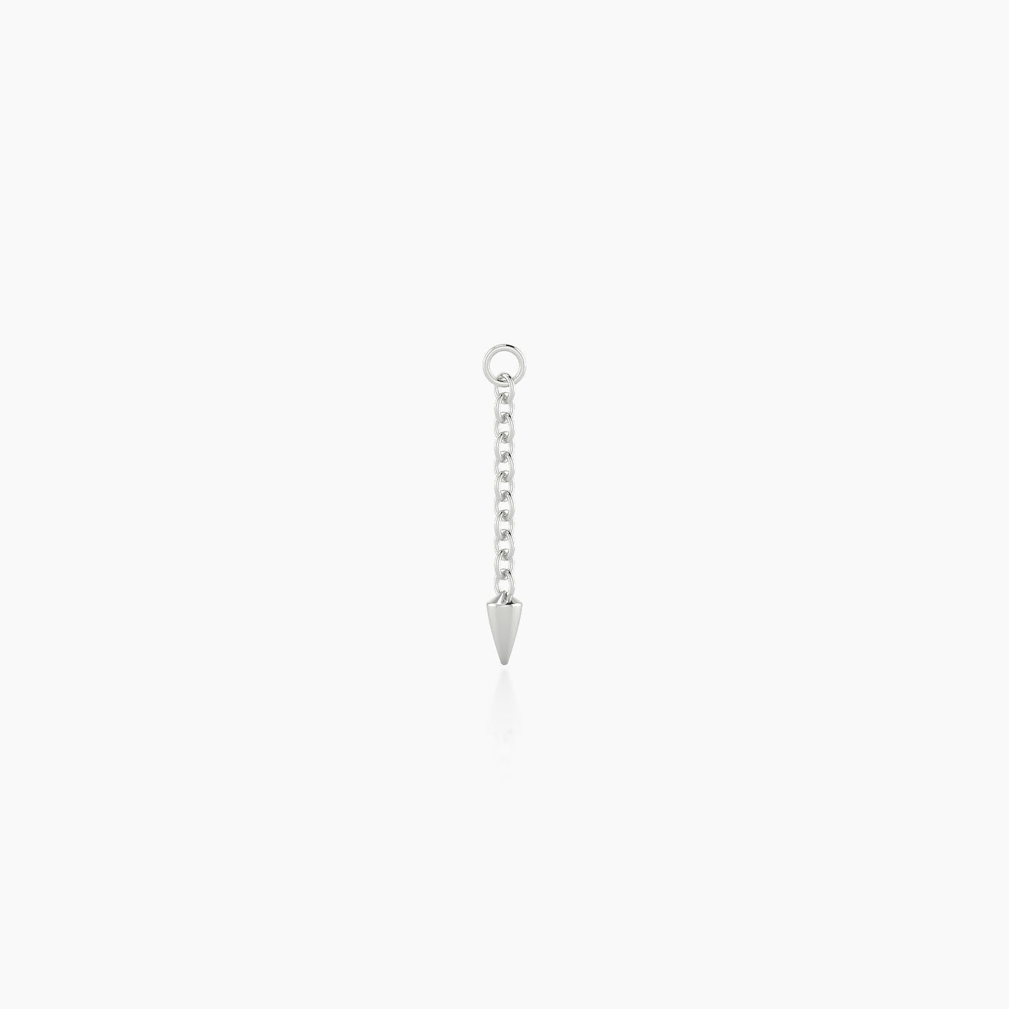 Xuan | 18k White Gold 12 mm Spike Chain Charm