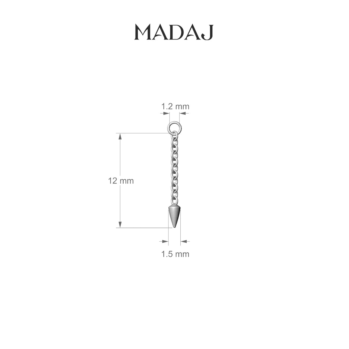 Xuan | 18k Yellow Gold 12 mm Spike Chain Charm
