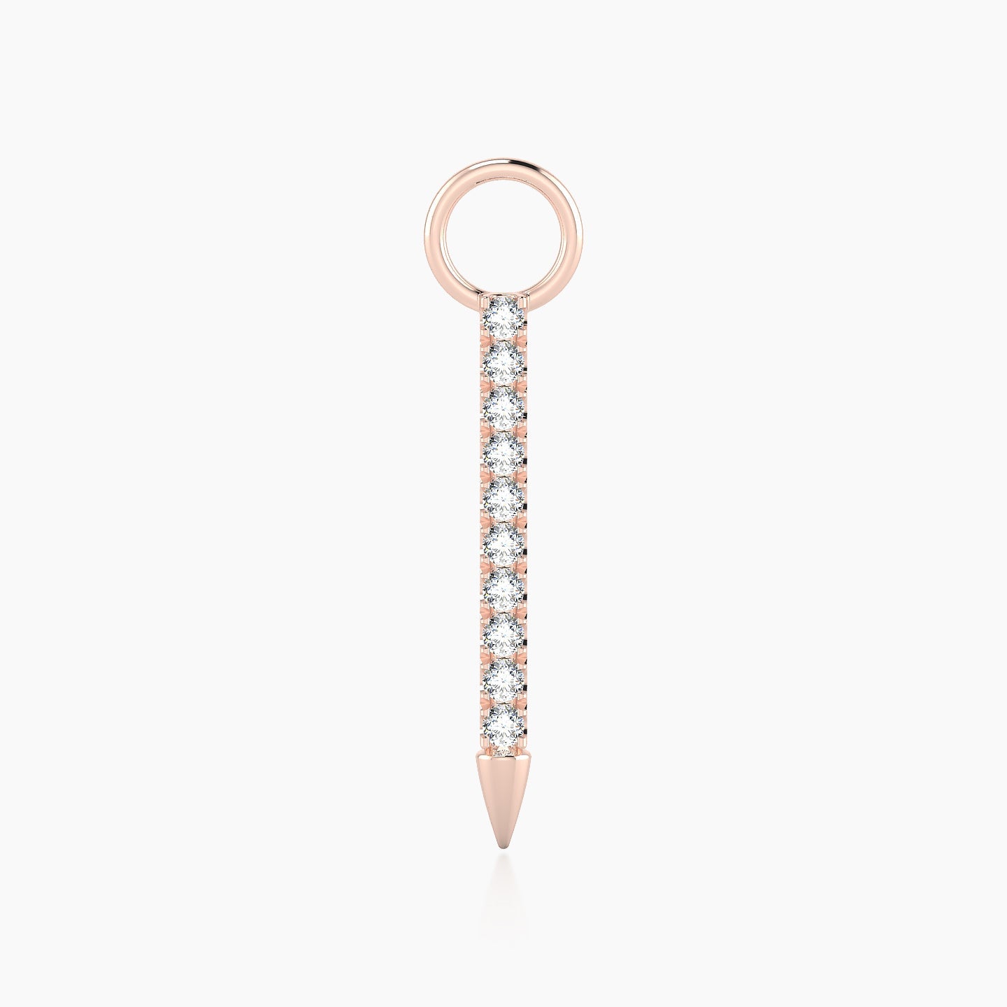 Xuan | 18k Rose Gold 15 mm Spike Diamond Charm