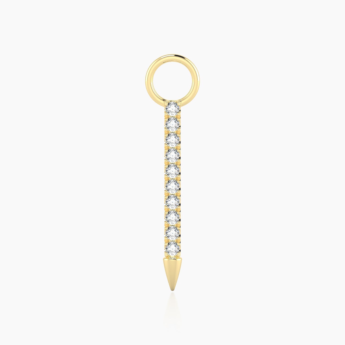 Xuan | 18k Yellow Gold 15 mm Spike Diamond Charm