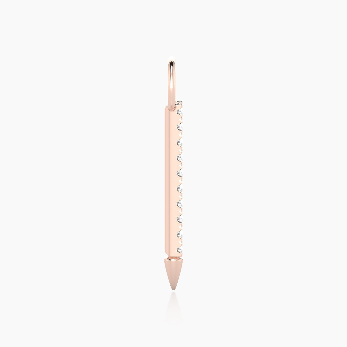 Xuan | 18k Rose Gold 15 mm Spike Diamond Charm