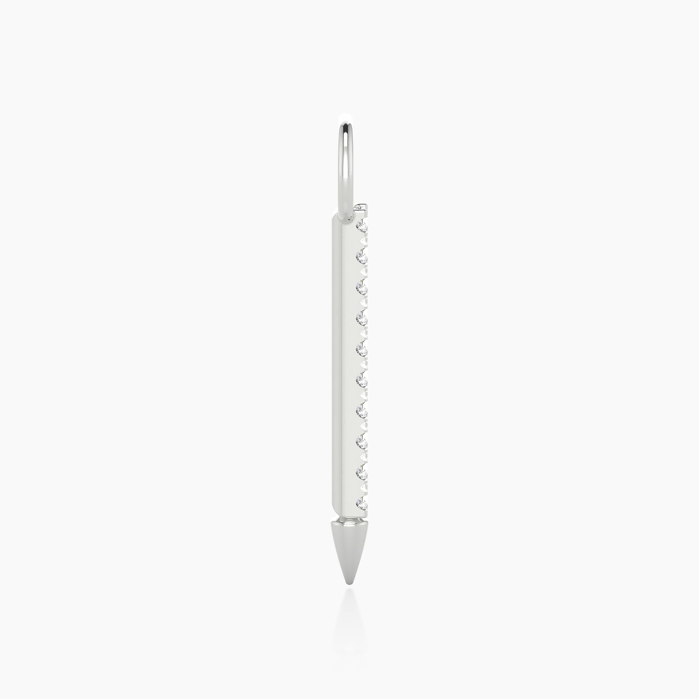 Xuan | 18k White Gold 15 mm Spike Diamond Charm