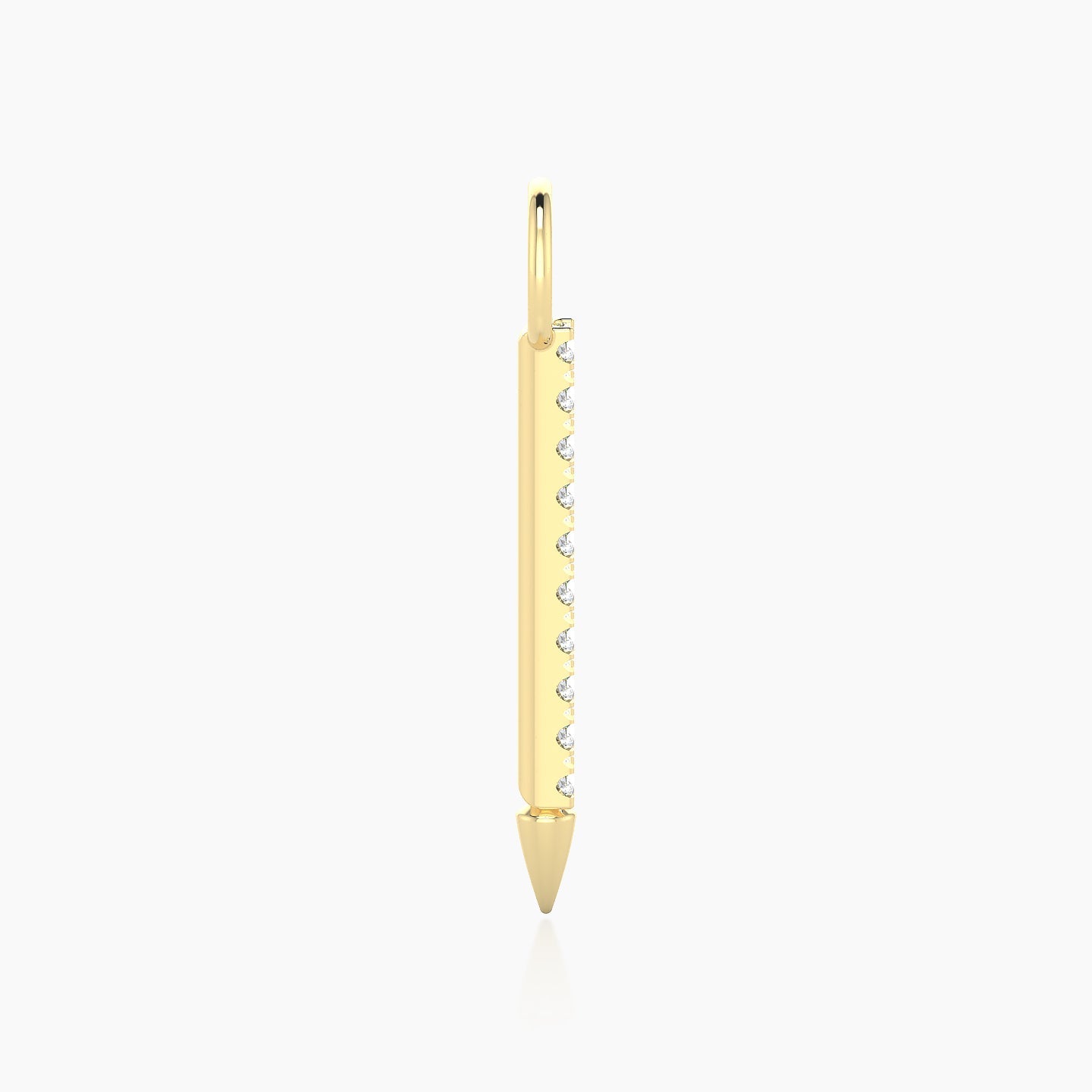 Xuan | 18k Yellow Gold 15 mm Spike Diamond Charm