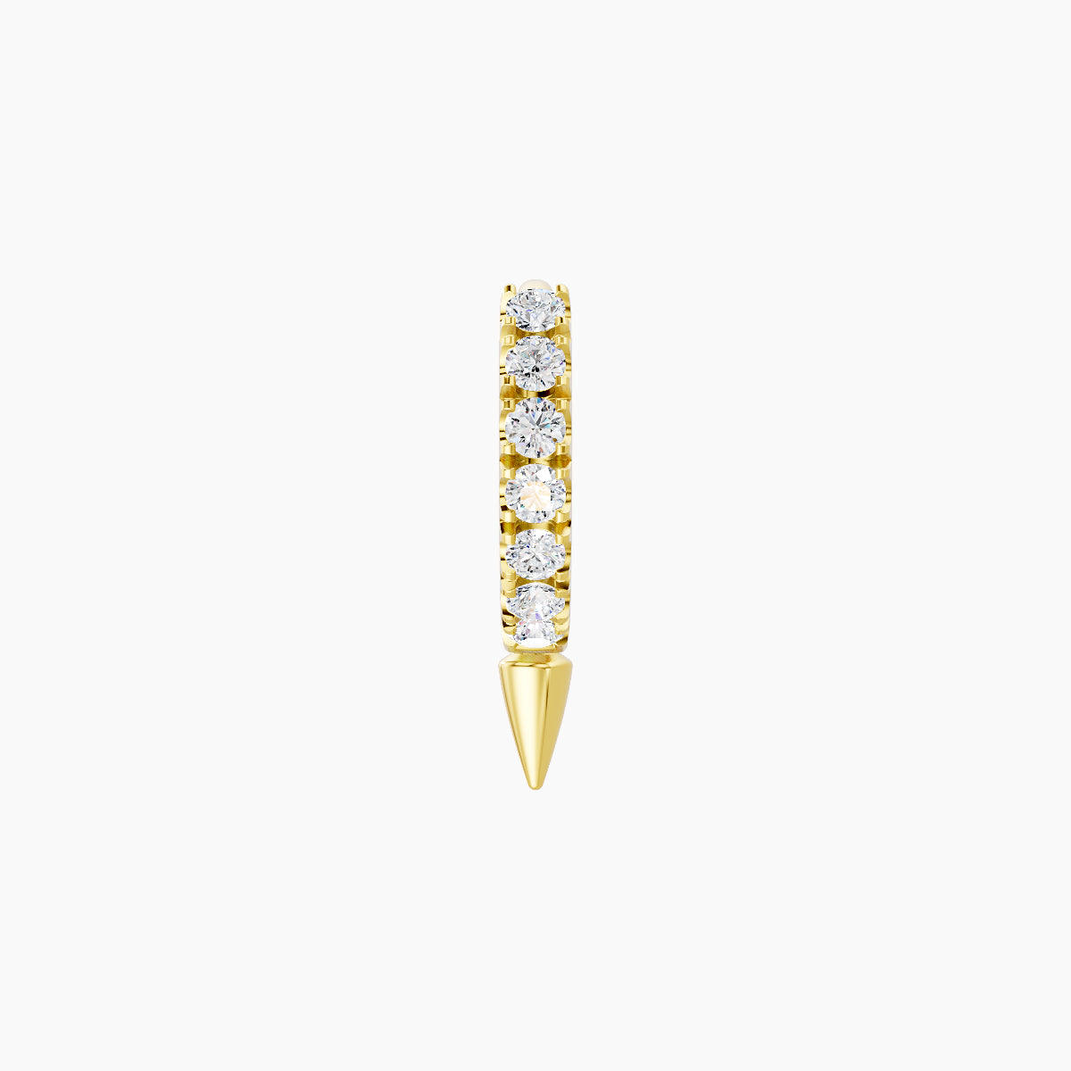 Xuan | 18k Yellow Gold 5 mm Spike Diamond Hoop Piercing
