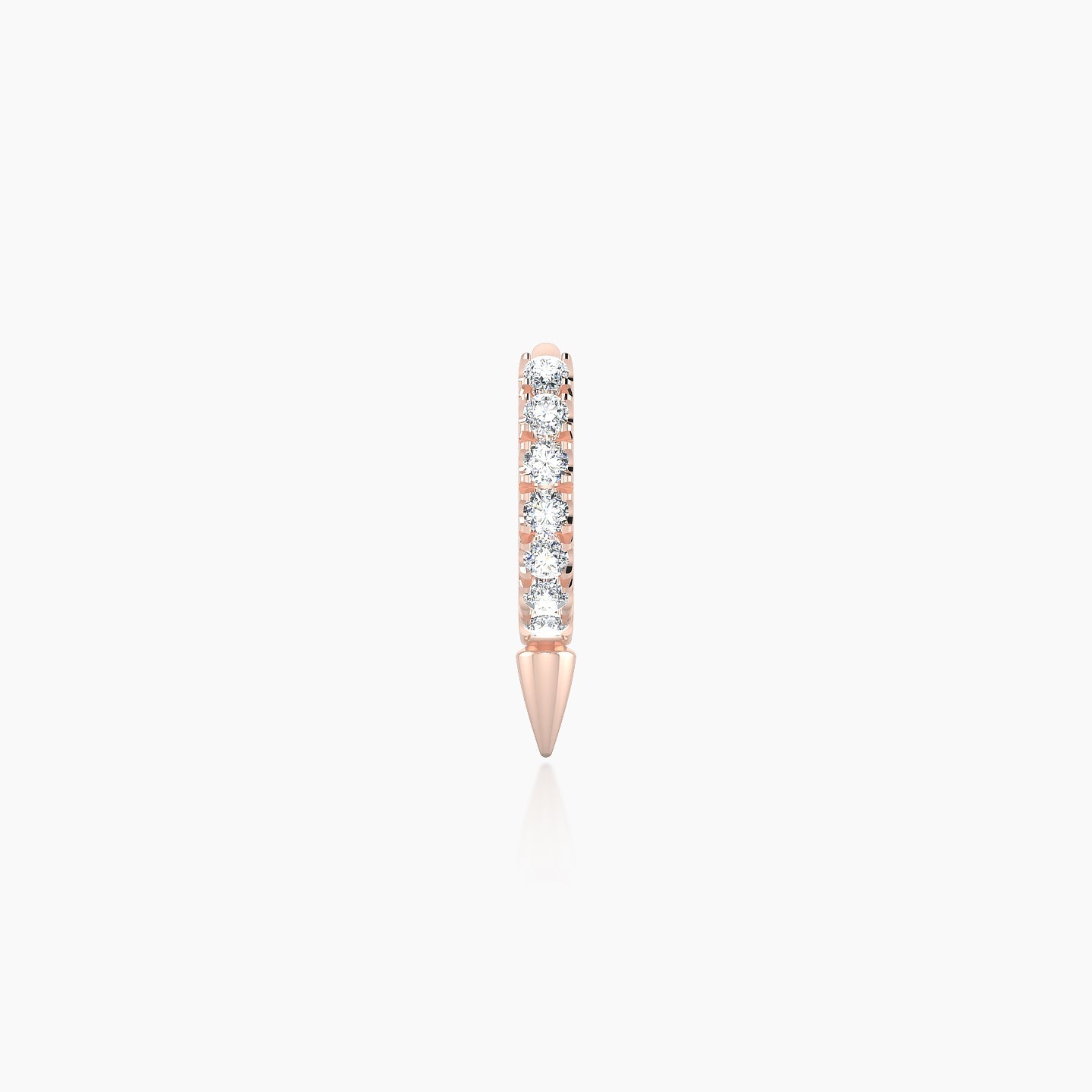 Xuan | 18k Rose Gold 5 mm Spike Diamond Hoop Piercing