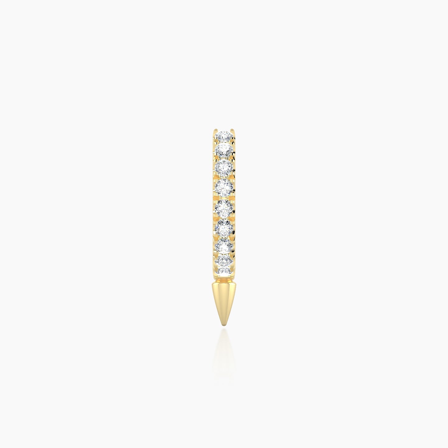 Xuan | 18k Yellow Gold 6.5 mm Spike Diamond Hoop Piercing