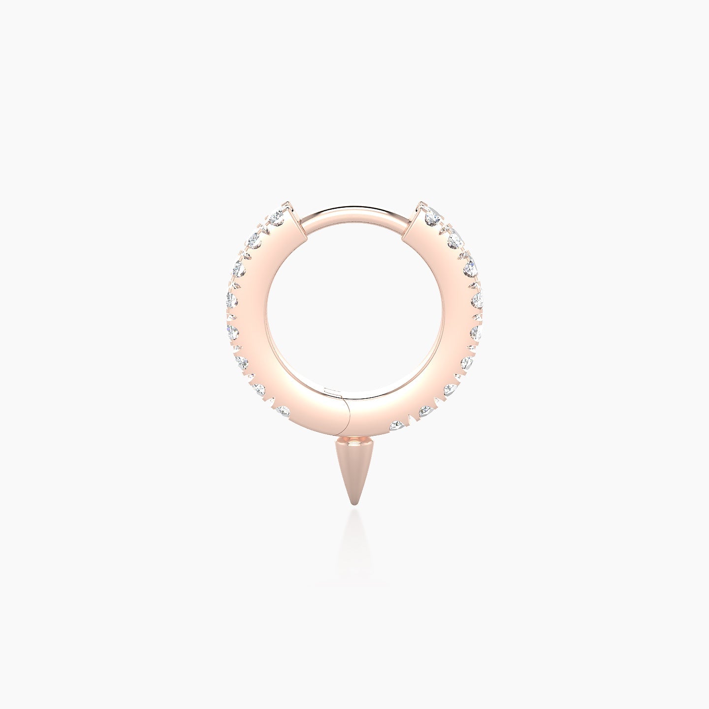 Xuan | 18k Rose Gold 6.5 mm Spike Diamond Hoop Piercing