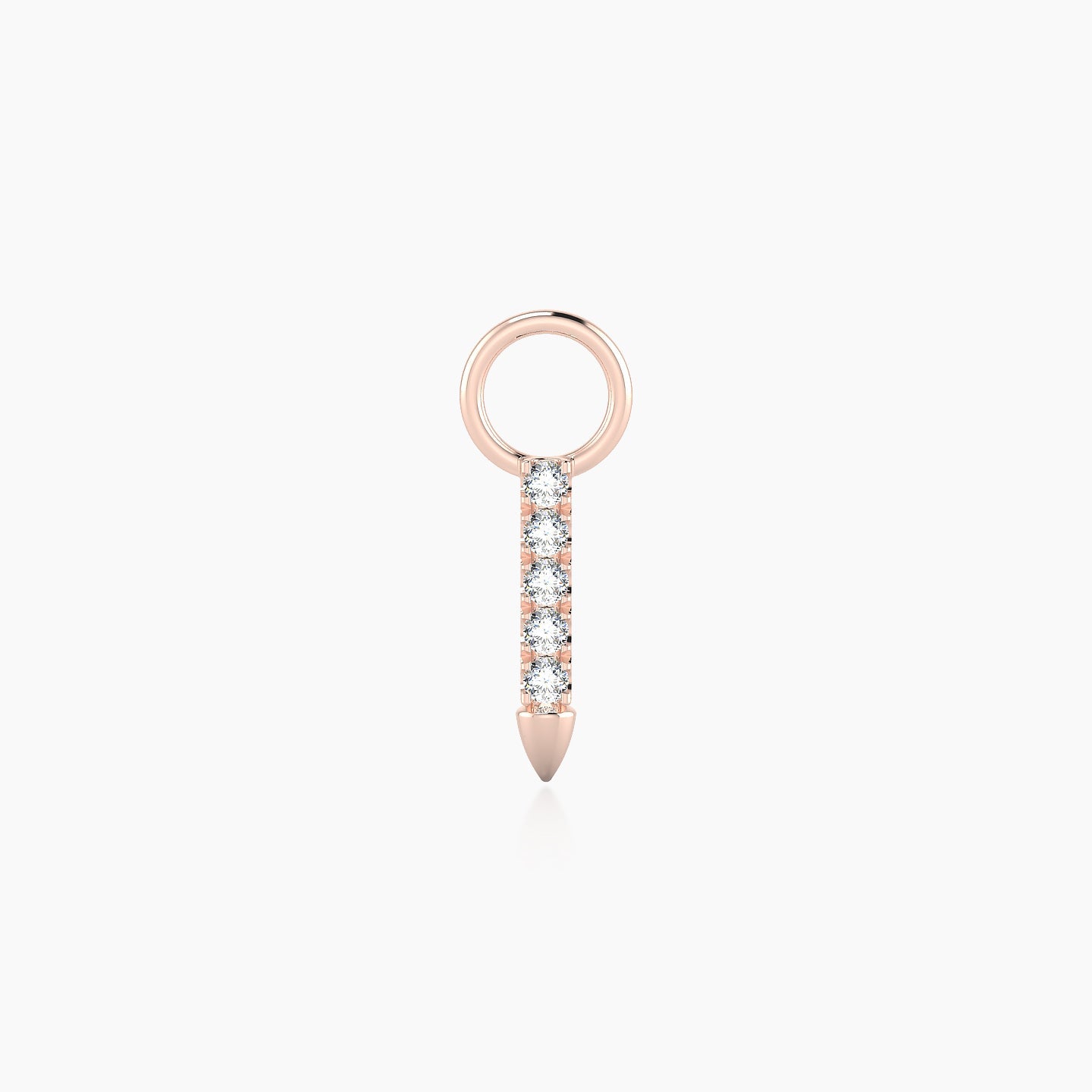 Xuan | 18k Rose Gold 8 mm Spike Diamond Charm
