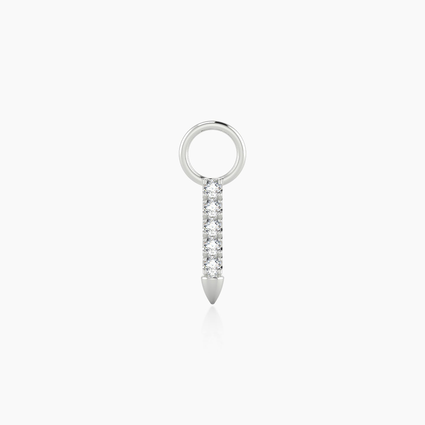 Xuan | 18k White Gold 8 mm Spike Diamond Charm
