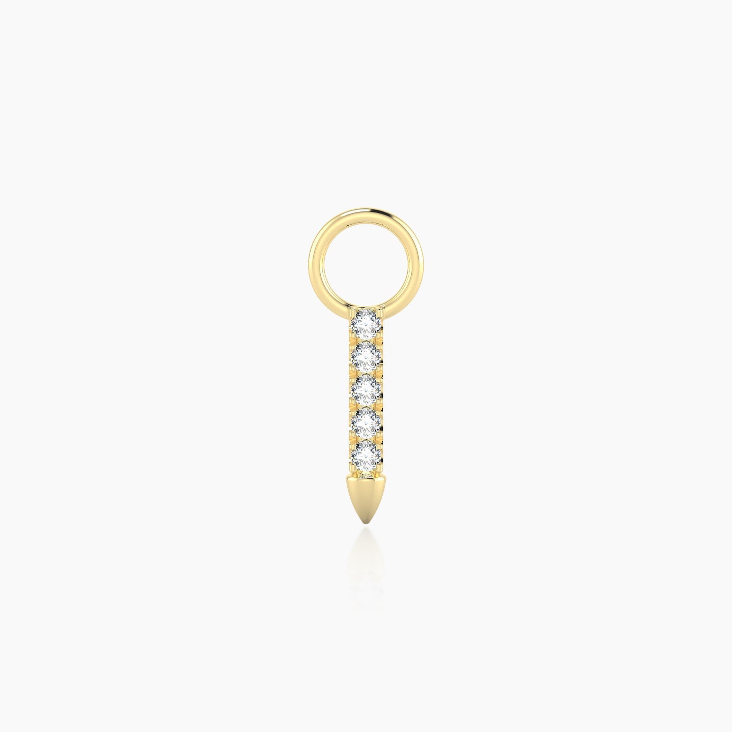 Xuan | 18k Yellow Gold 8 mm Spike Diamond Charm