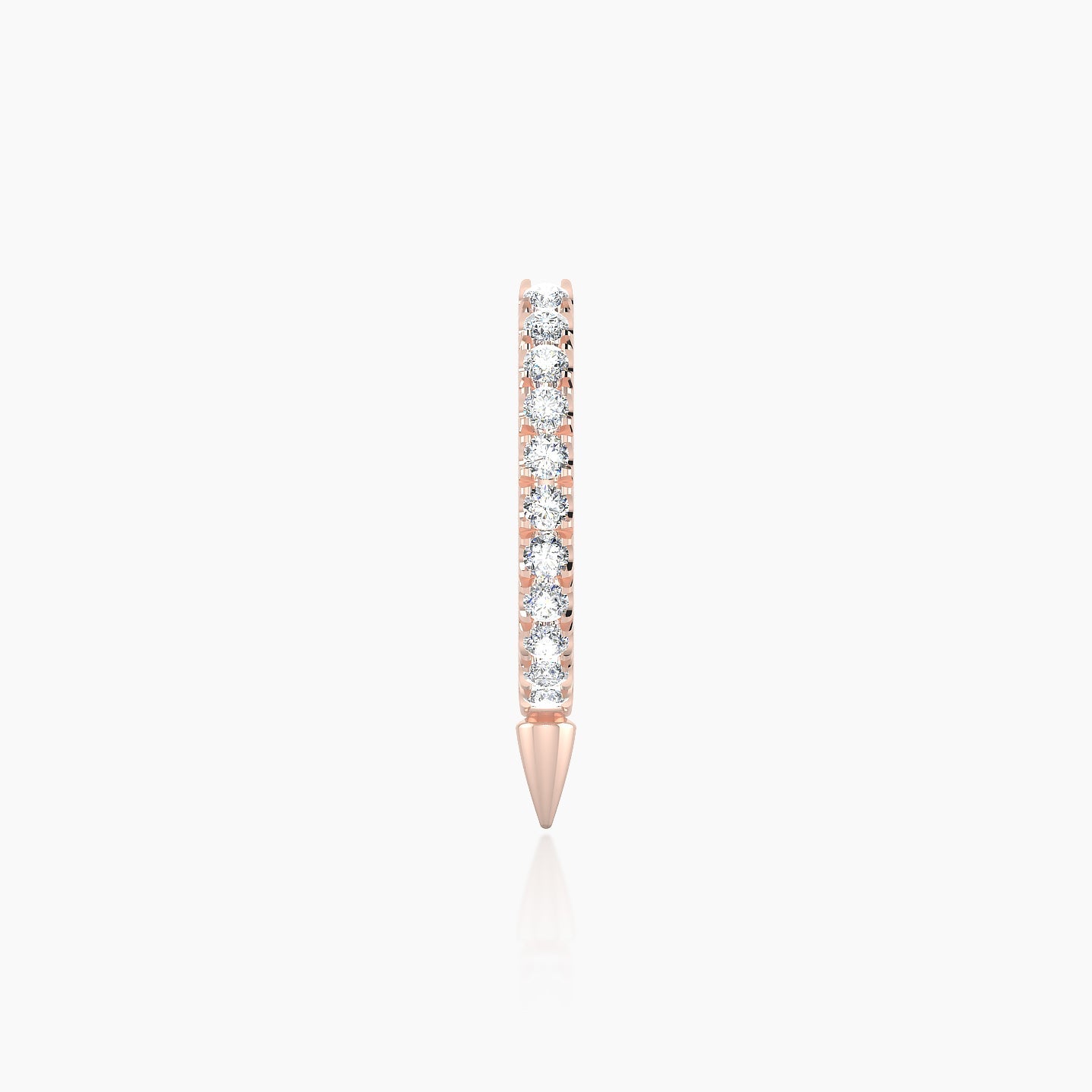 Xuan | 18k Rose Gold 8 mm Spike Diamond Hoop Piercing