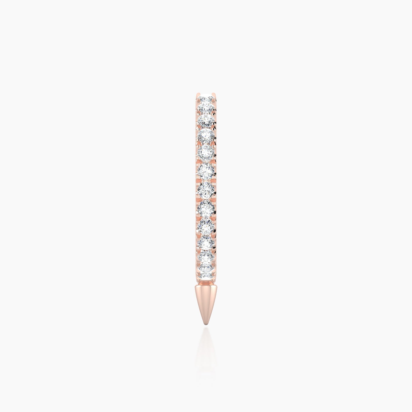 Xuan | 18k Rose Gold 9.5 mm Spike Diamond Hoop Piercing
