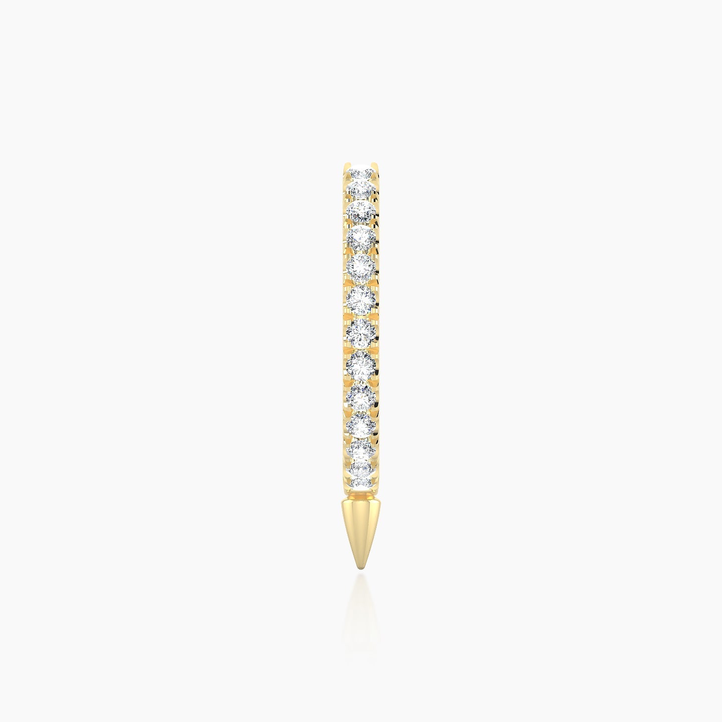 Xuan | 18k Yellow Gold 9.5 mm Spike Diamond Hoop Piercing