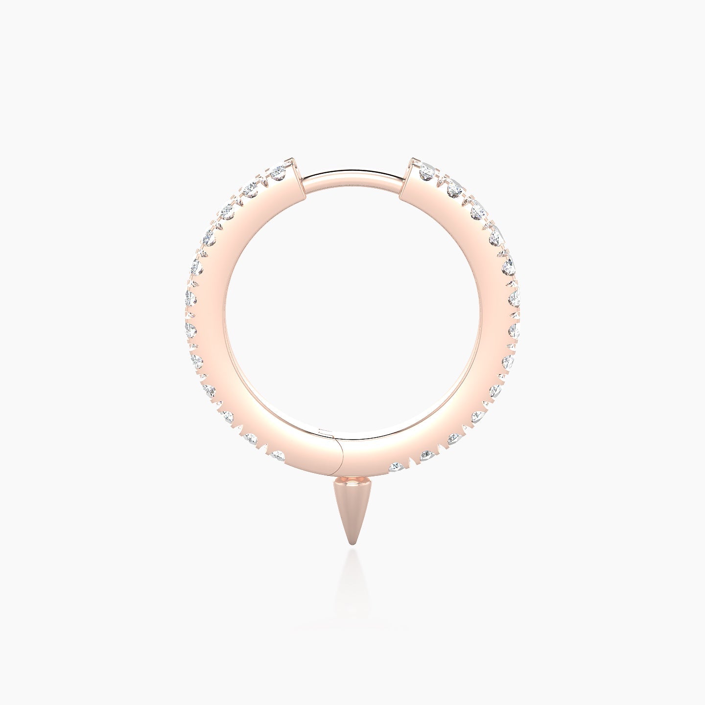 Xuan | 18k Rose Gold 9.5 mm Spike Diamond Hoop Piercing