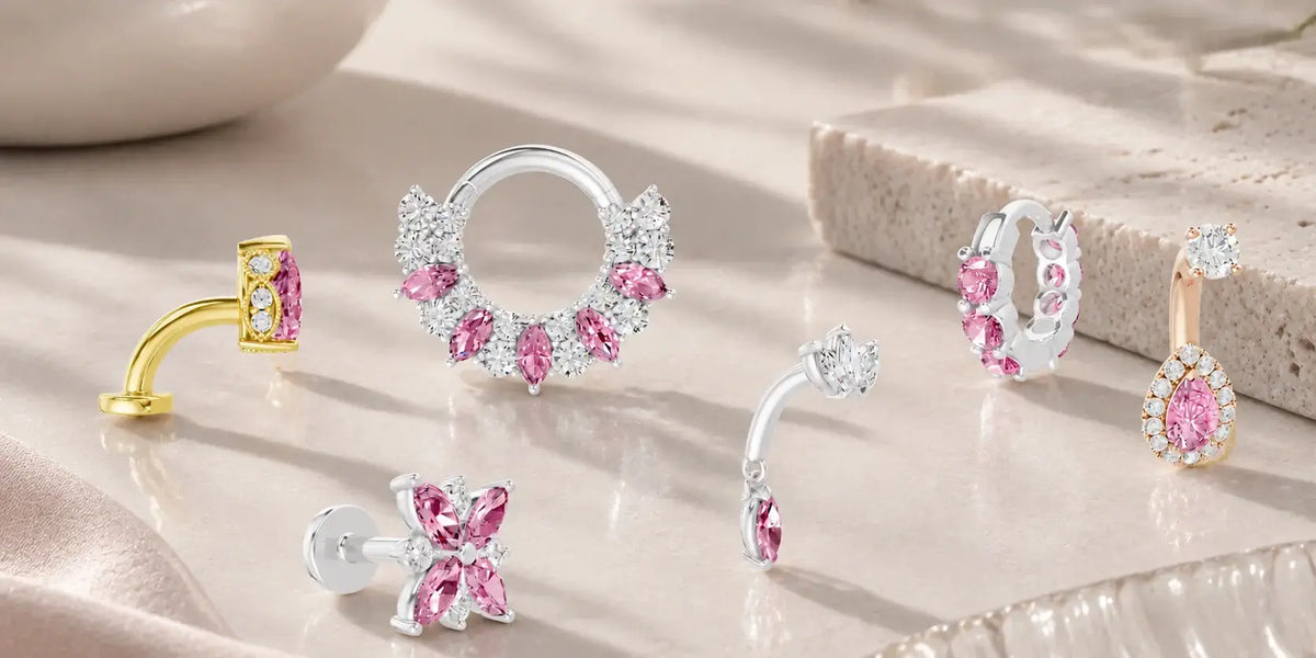 Pink Sapphire Piercings: Our Most Beautiful Styles and How to Wear Them