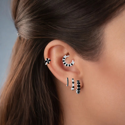 All Black Diamond Piercings