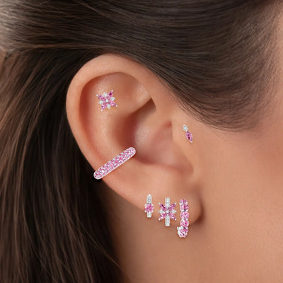 All Pink Sapphire Piercing 