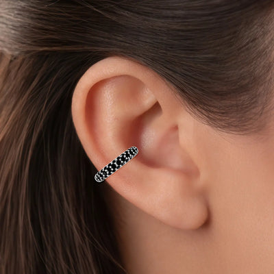 Conch Black Diamond Piercing