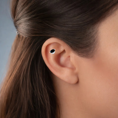 Contraconch Black Diamond Piercing