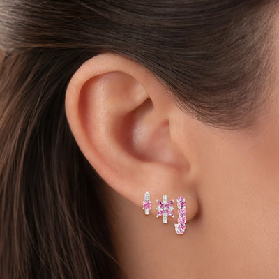 Lobe Pink Sapphire Piercing