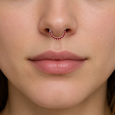 Septum Ruby Piercing
