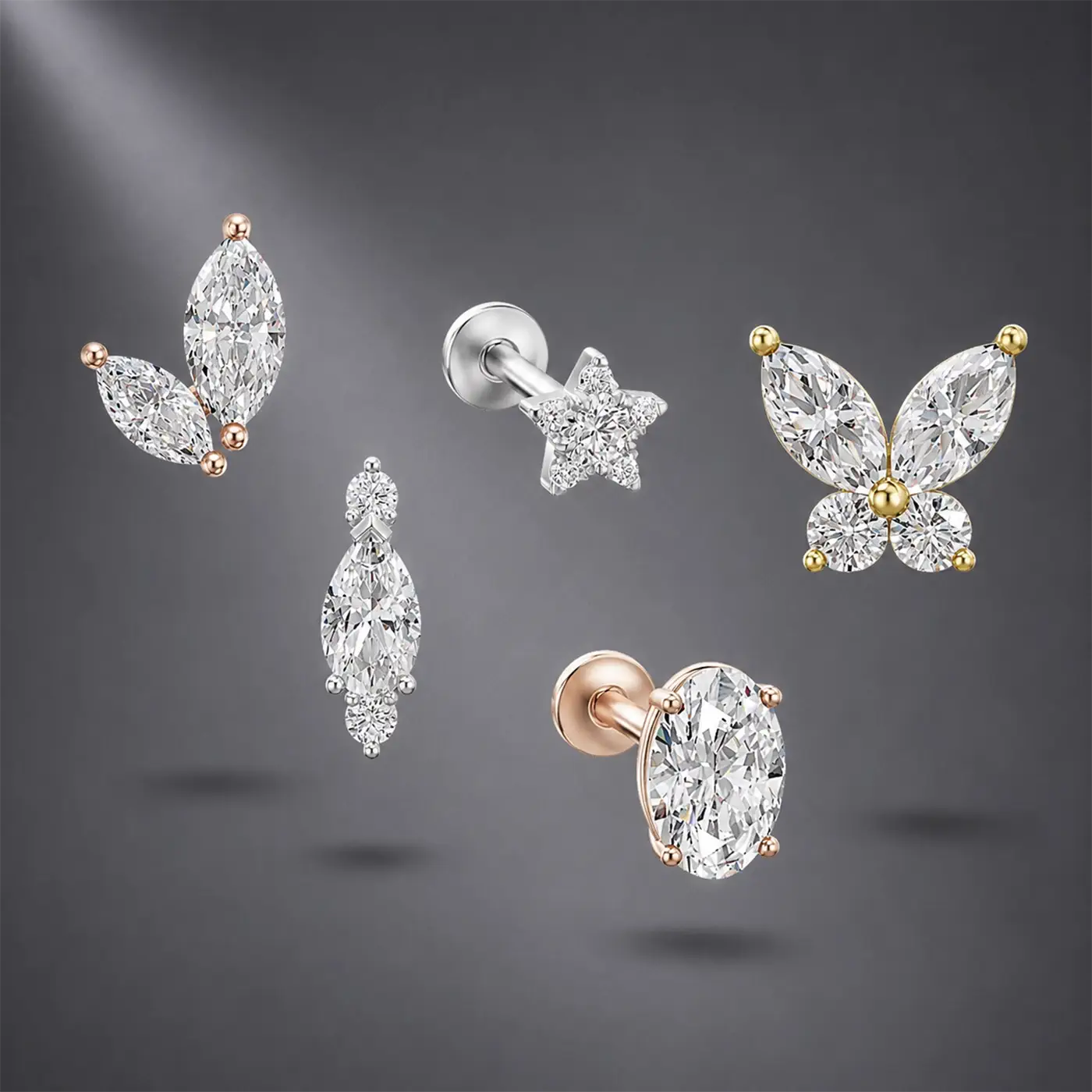 Stud Diamond Piercing