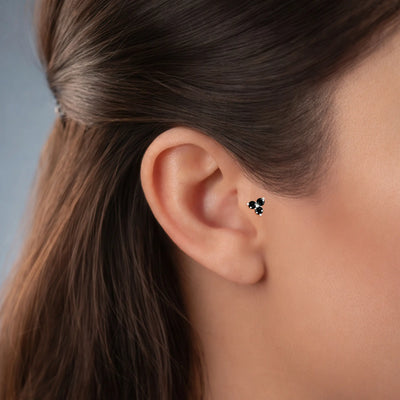 Tragus Black Diamond Piercing