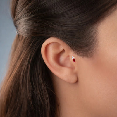 Tragus Ruby Piercing