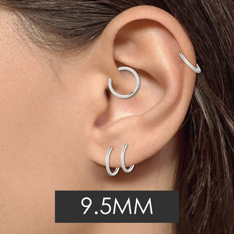 Hoop Piercing Size Guide 9.5mm