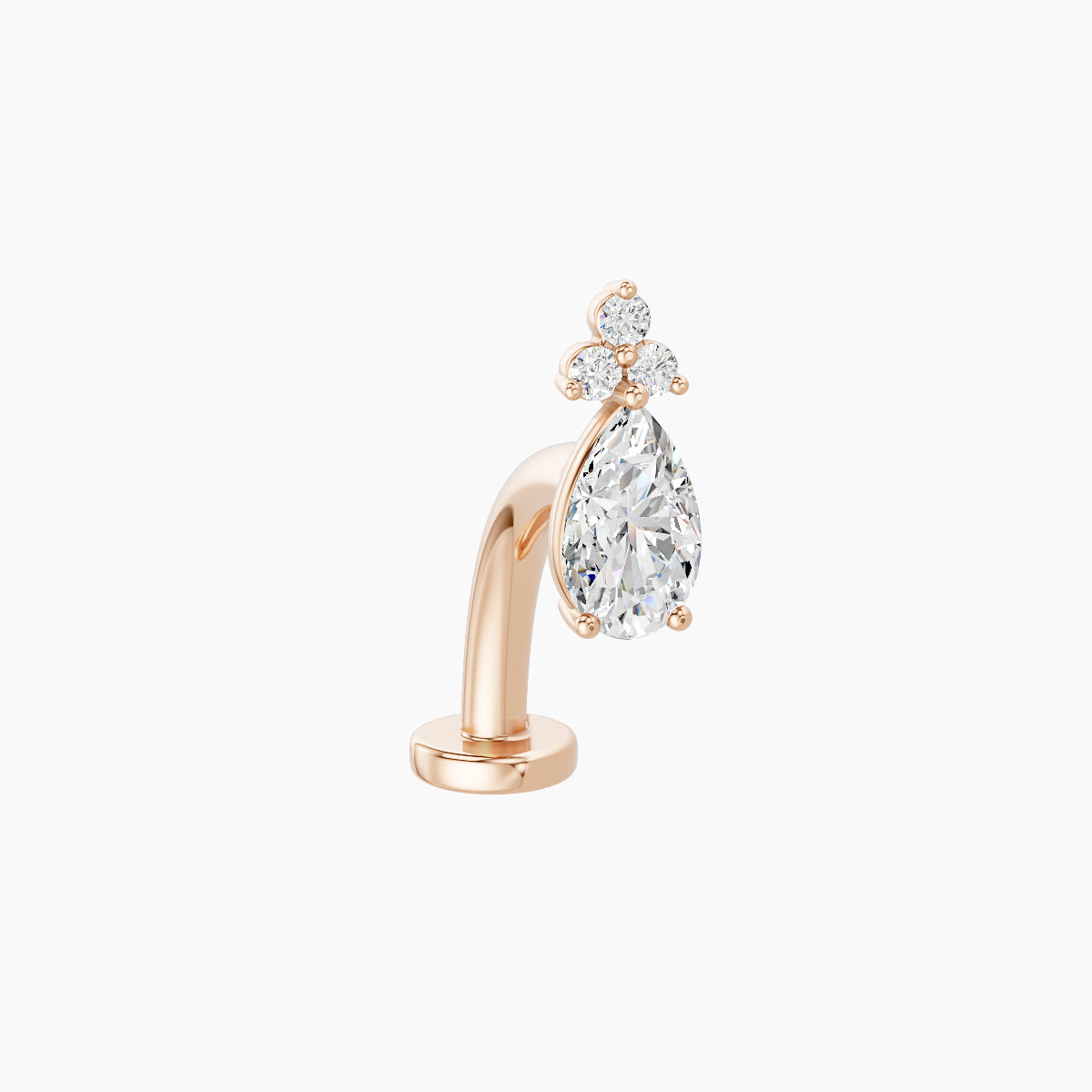 Abeona | 18k Rose Gold 7.5 mm 10 mm Diamond Floating Navel Piercing