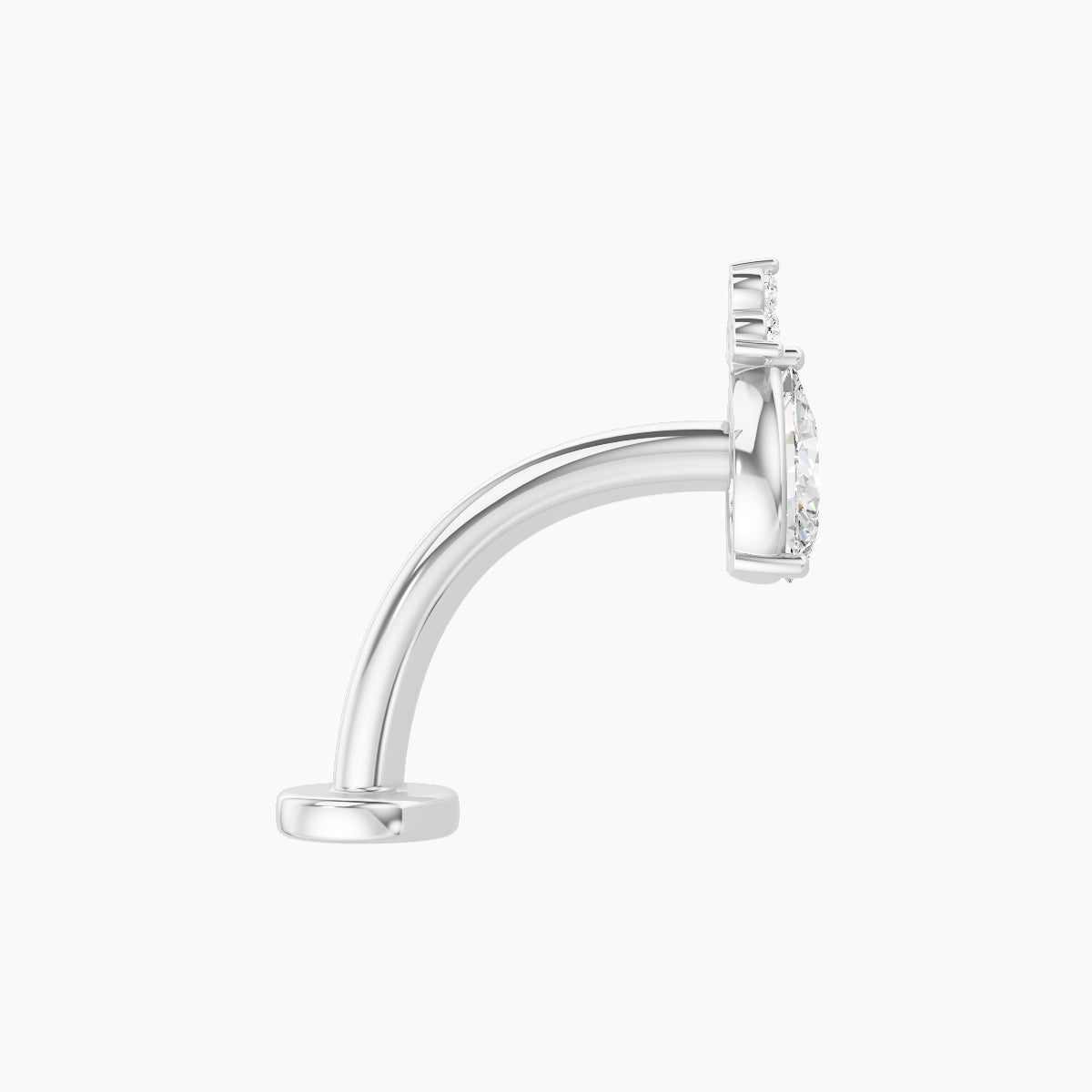 Abeona | 18k White Gold 7.5 mm 10 mm Diamond Floating Navel Piercing