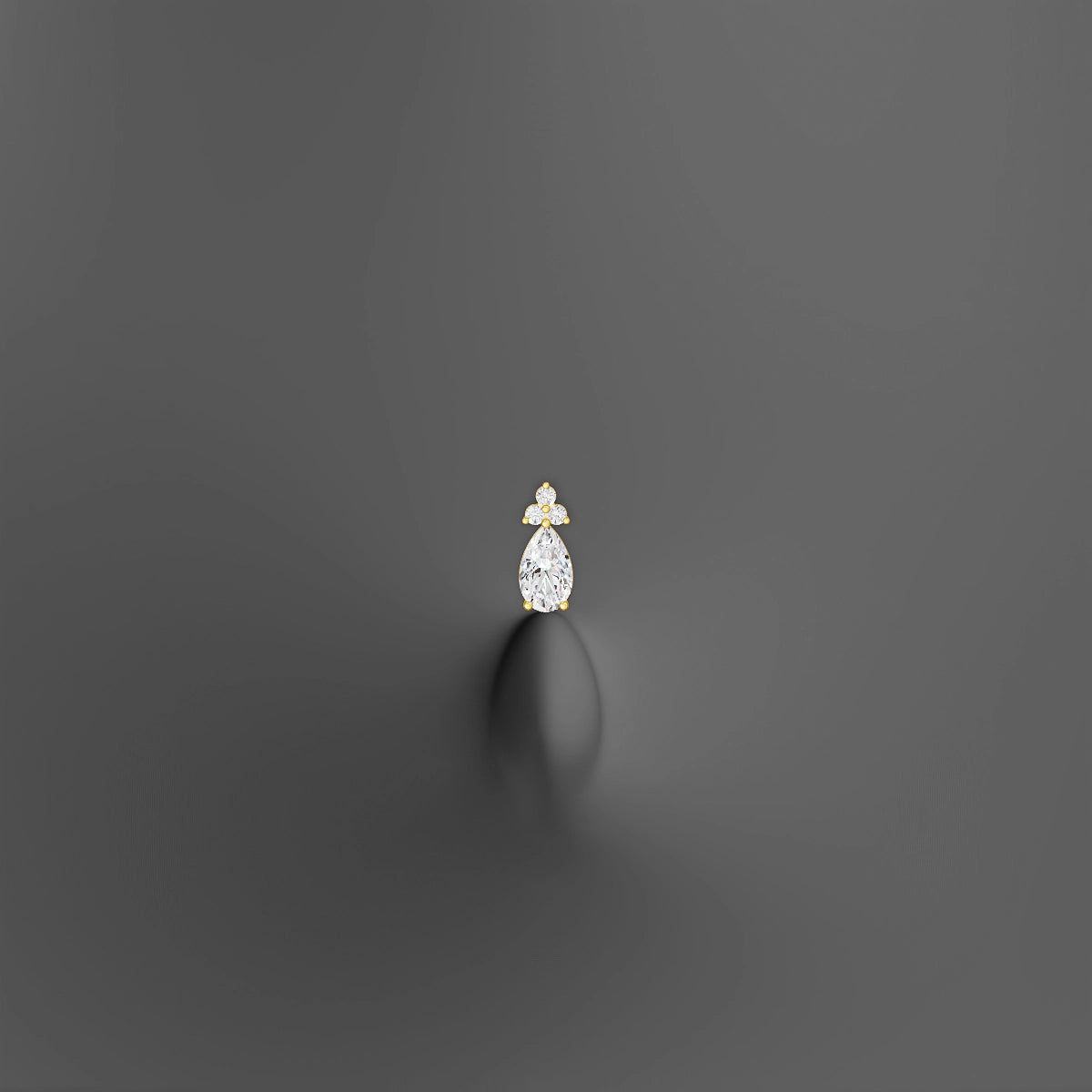 Abeona | 18k Yellow Gold 7.5 mm 10 mm Diamond Floating Navel Piercing