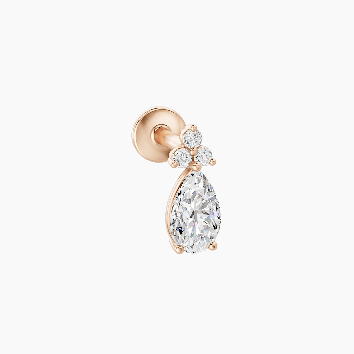 Abeona | 18k Rose Gold 7.5 mm 5 mm Diamond Piercing
