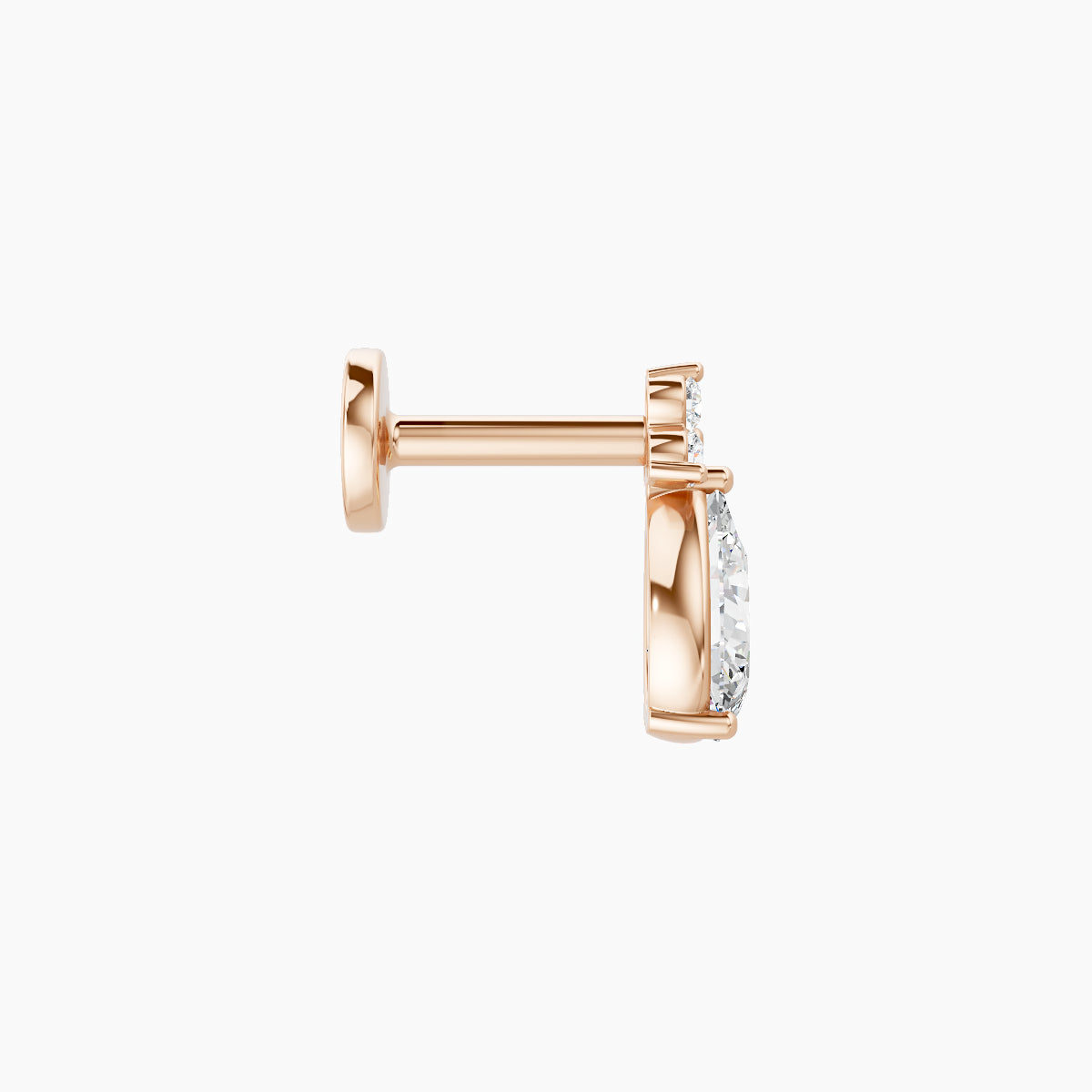 Abeona | 18k Rose Gold 7.5 mm 5 mm Diamond Piercing