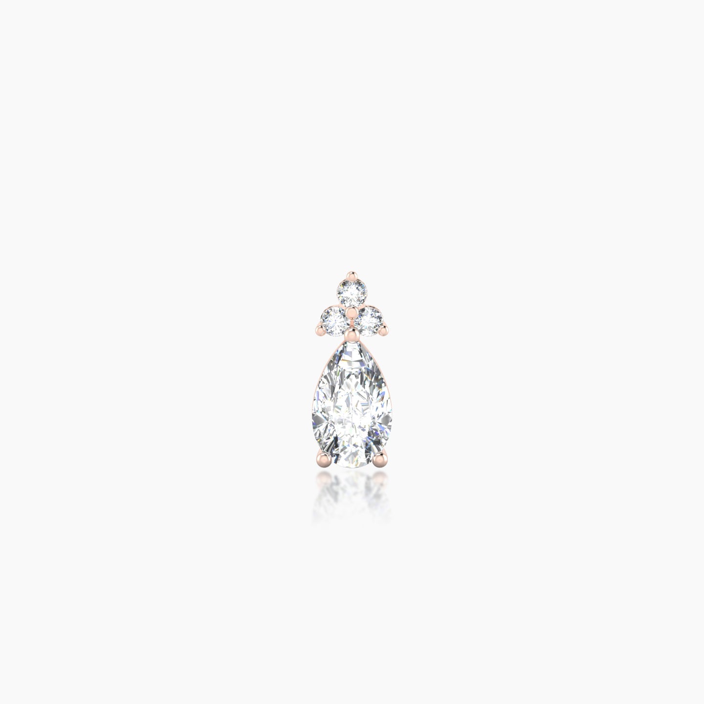 Abeona | 18k Rose Gold 7.5 mm 5 mm Diamond Piercing