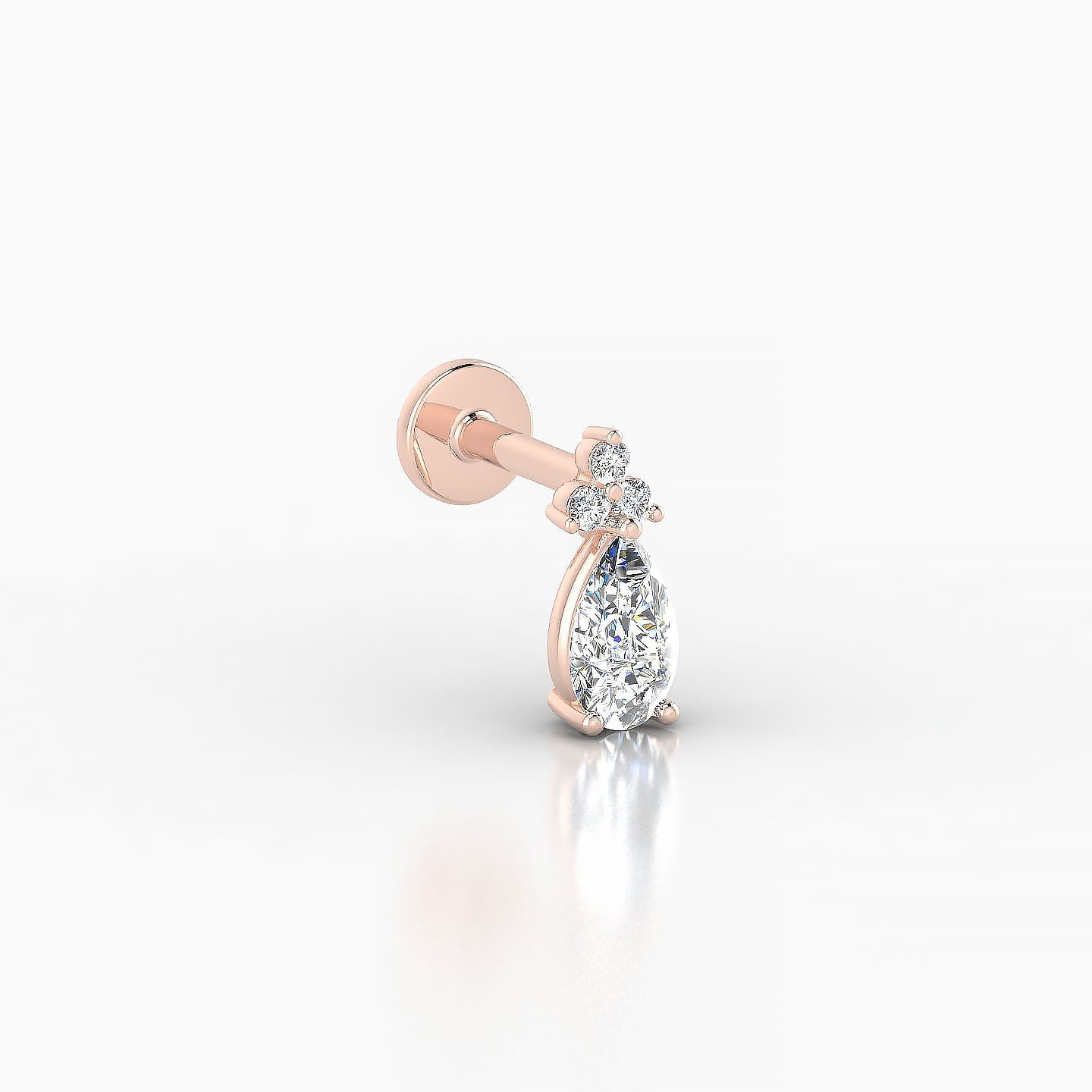 Abeona | 18k Rose Gold 7.5 mm 5 mm Diamond Piercing