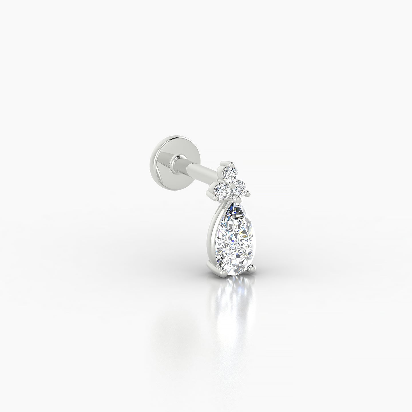 Abeona | 18k White Gold 7.5 mm 5 mm Diamond Piercing