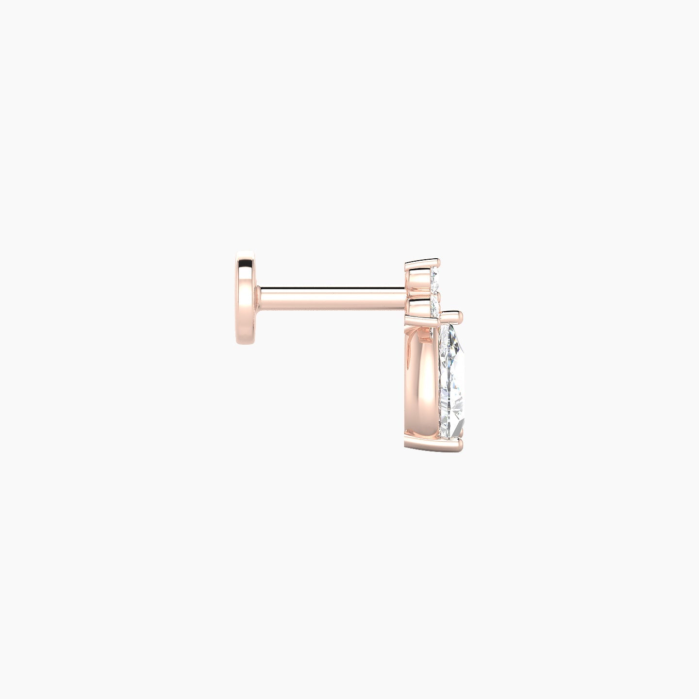 Abeona | 18k Rose Gold 7.5 mm 5 mm Diamond Piercing