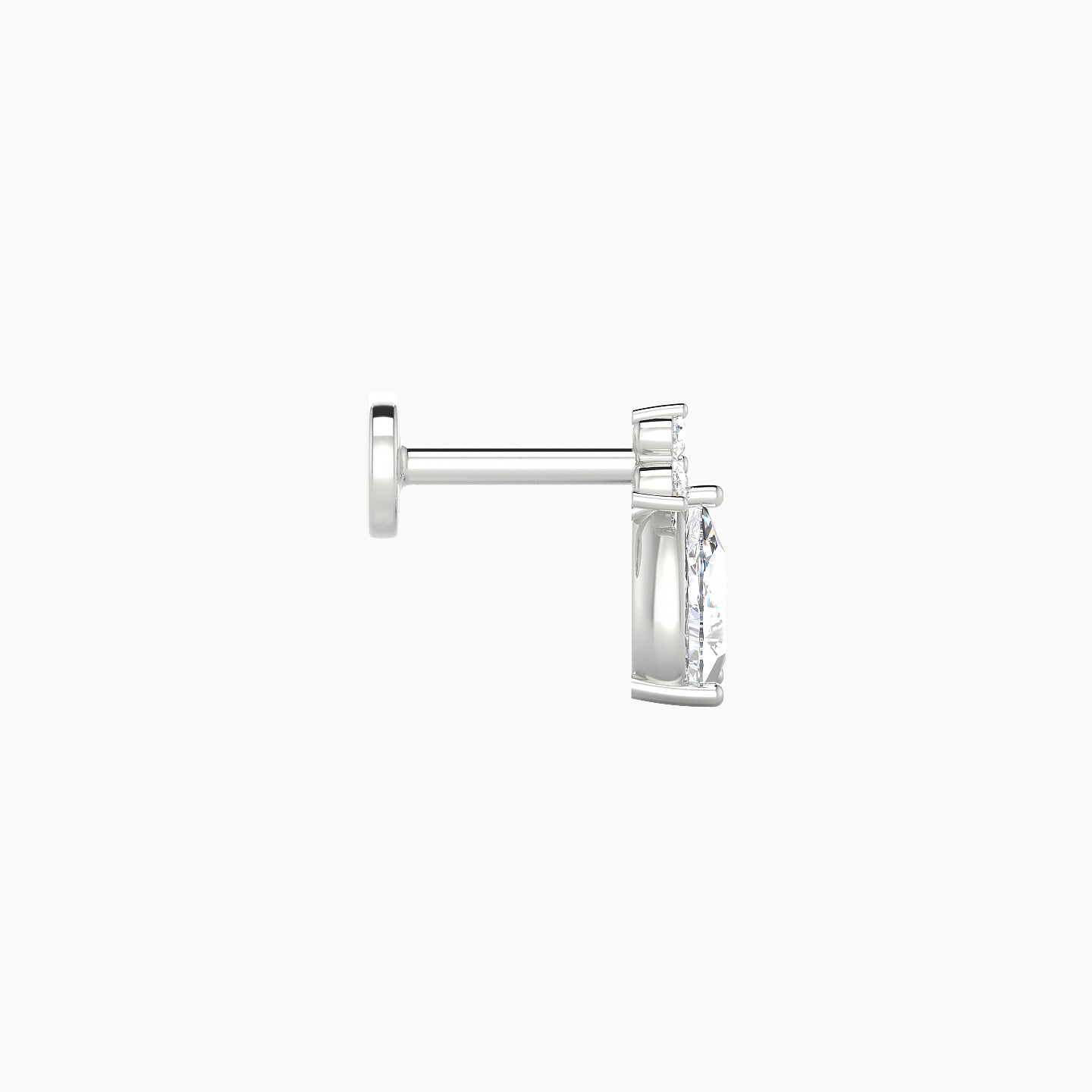 Abeona | 18k White Gold 7.5 mm 5 mm Diamond Piercing