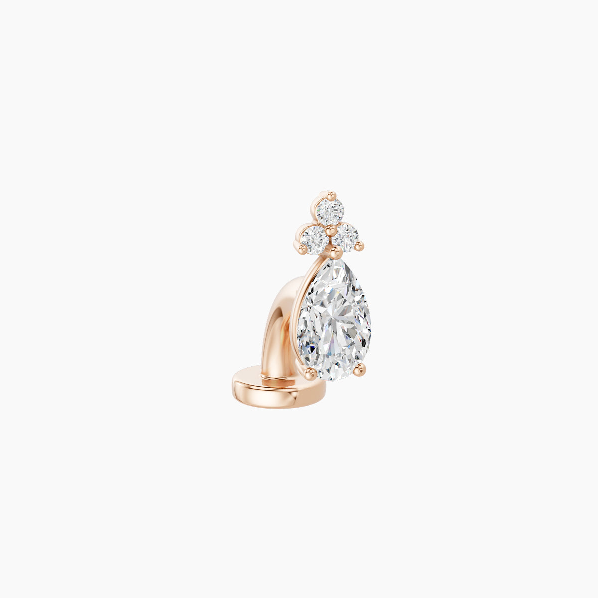 Abeona | 18k Rose Gold 7.5 mm 6 mm Diamond Floating Navel Piercing