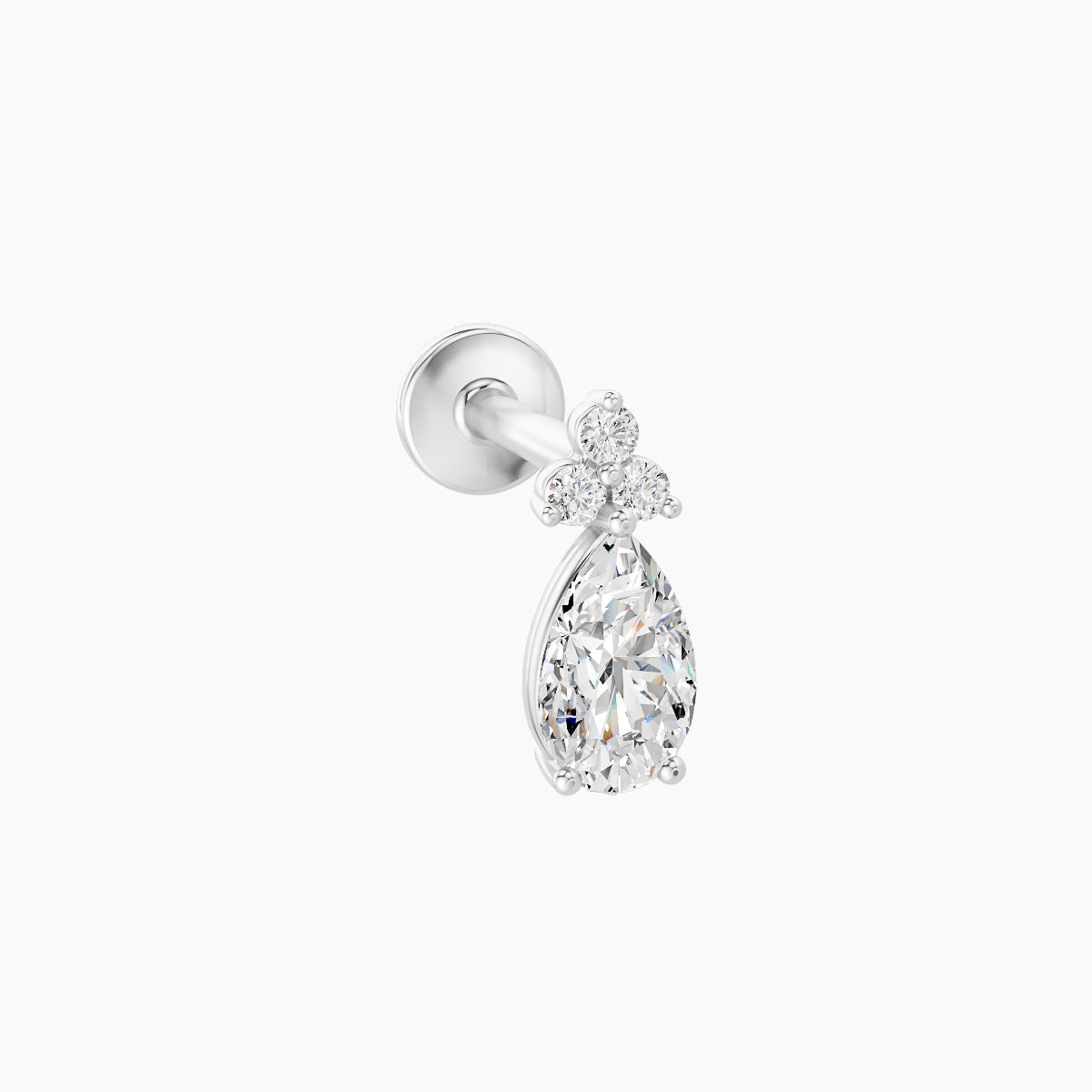 Abeona | 18k White Gold 7.5 mm 6.5 mm Diamond Piercing